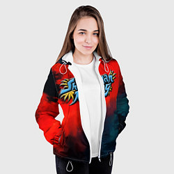 Куртка с капюшоном женская Шаман Кинг, цвет: 3D-белый — фото 2