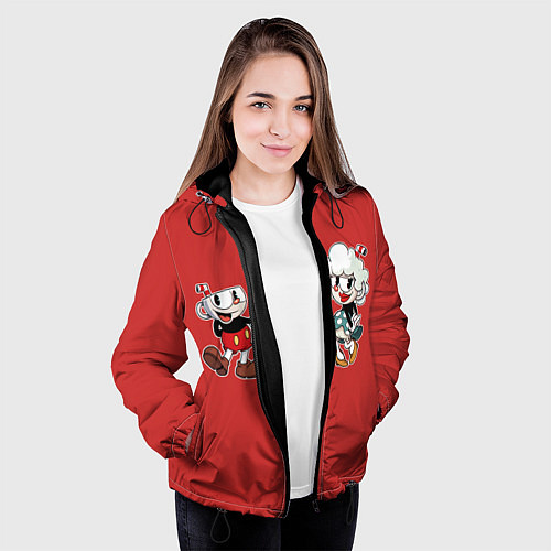 Женская куртка CUPHEAD / 3D-Черный – фото 3