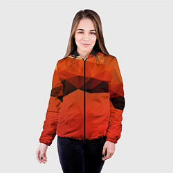 Куртка с капюшоном женская Геометрические облака, цвет: 3D-черный — фото 2