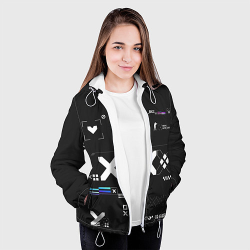 Женская куртка Desert Eagle: Printstream Graphite / 3D-Белый – фото 3
