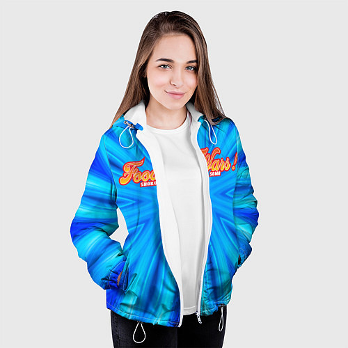 Женская куртка Кулинарные поединки Сомы / 3D-Белый – фото 3