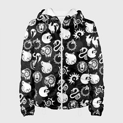 Куртка с капюшоном женская SEVEN DEADLY SINS СИМВОЛЫ, цвет: 3D-белый