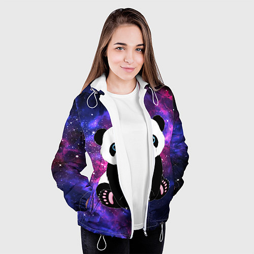 Женская куртка Space Panda / 3D-Белый – фото 3