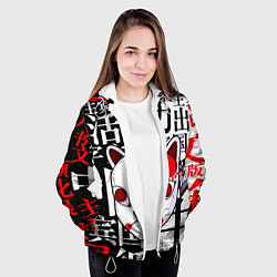Куртка с капюшоном женская МАСКА ТАНДЖИРО КАМАДО, цвет: 3D-белый — фото 2
