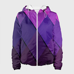 Куртка с капюшоном женская Спортивный ромб, цвет: 3D-белый