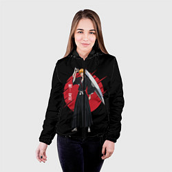 Куртка с капюшоном женская BLEACH - Ichigo Kurosaki, цвет: 3D-черный — фото 2