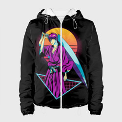 Куртка с капюшоном женская Retro - Ичиго Куросаки, цвет: 3D-белый