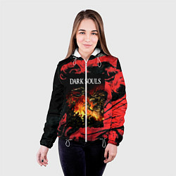 Куртка с капюшоном женская DARKSOULS DRAGON AGE, цвет: 3D-белый — фото 2
