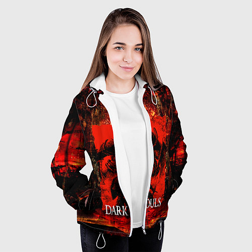 Женская куртка DARK SOULS GAME STORY / 3D-Белый – фото 3
