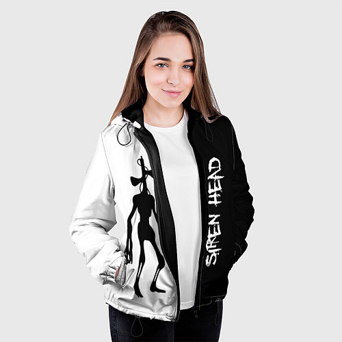 Женская куртка СиреноголовыйSiren Head / 3D-Черный – фото 3