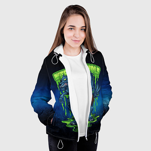 Женская куртка Оборотень зомби / 3D-Белый – фото 3