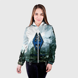 Куртка с капюшоном женская The Elder Scrolls Довакин, цвет: 3D-белый — фото 2