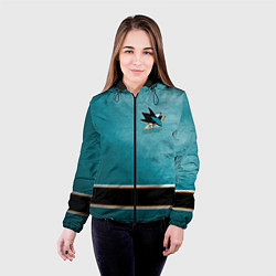 Куртка с капюшоном женская San Jose Sharks, цвет: 3D-черный — фото 2