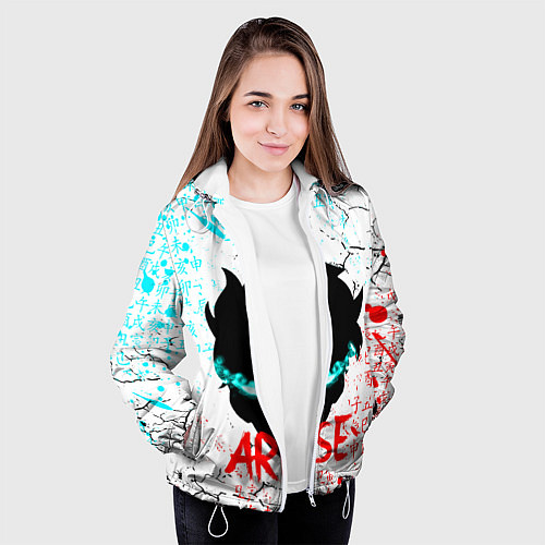 Женская куртка СОН ДЖИН ВУ SOLO LEVELING / 3D-Белый – фото 3