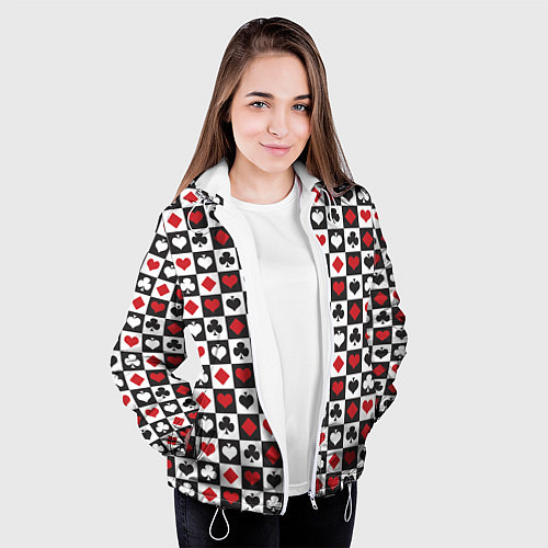 Женская куртка SODA LUV КАРТОЧНЫЕ МАСТИ / 3D-Белый – фото 3