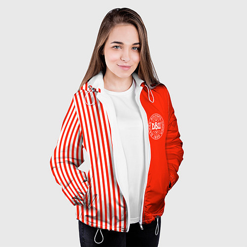 Женская куртка Сборная Дании / 3D-Белый – фото 3