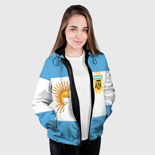 Женская куртка Сборная Аргентины / 3D-Черный – фото 3