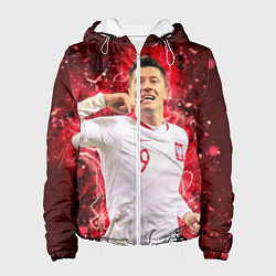 Куртка с капюшоном женская Lewandowski Левандовски 9, цвет: 3D-белый