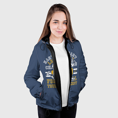 Женская куртка Американский Футбол / 3D-Черный – фото 3