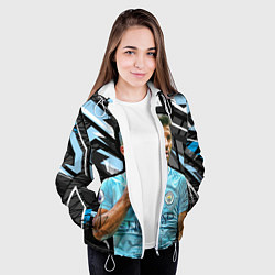 Куртка с капюшоном женская Серхио Агуэро, цвет: 3D-белый — фото 2