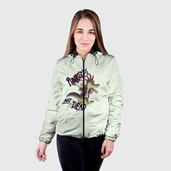 Куртка с капюшоном женская Крокодил панк, цвет: 3D-черный — фото 2