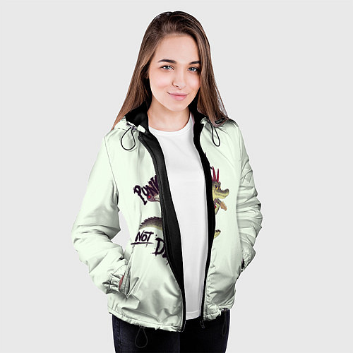 Женская куртка Крокодил панк / 3D-Черный – фото 3