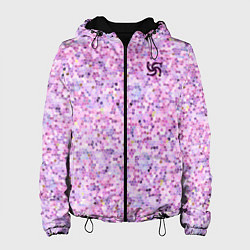 Куртка с капюшоном женская Абстракция, цвет: 3D-черный