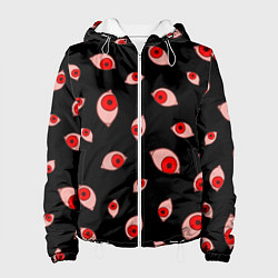 Куртка с капюшоном женская Взгляд тьмы, цвет: 3D-белый