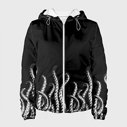 Куртка с капюшоном женская Octopus Щупальца, цвет: 3D-белый