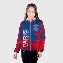 Куртка с капюшоном женская ФК ПСЖ PARIS SAINT GERMAIN, цвет: 3D-белый — фото 2