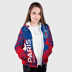 Куртка с капюшоном женская ФК ПСЖ PARIS SAINT GERMAIN, цвет: 3D-белый — фото 2