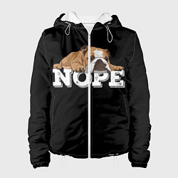 Куртка с капюшоном женская Ленивый Бульдог, цвет: 3D-белый