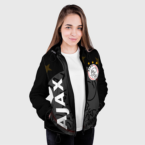Женская куртка FC AJAX AMSTERDAM ФК АЯКС / 3D-Черный – фото 3