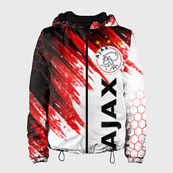 Куртка с капюшоном женская FC AJAX AMSTERDAM ФК АЯКС, цвет: 3D-черный