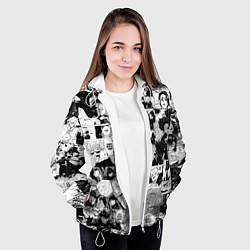 Куртка с капюшоном женская Магическая Битва, цвет: 3D-белый — фото 2