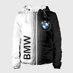 Куртка с капюшоном женская Black and White BMW, цвет: 3D-белый