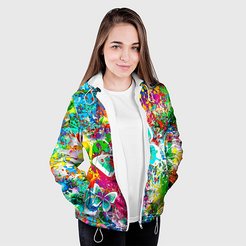Женская куртка ЯРКИЕ КРАСКИ / 3D-Белый – фото 3