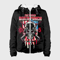 Куртка с капюшоном женская 5FDP Five Finger Death Punch, цвет: 3D-белый