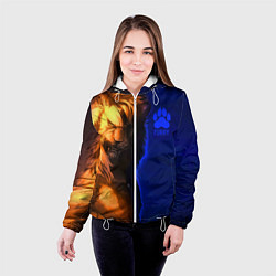 Куртка с капюшоном женская Furry lion, цвет: 3D-белый — фото 2