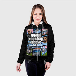 Куртка с капюшоном женская Мансити в стиле гта манчестер, цвет: 3D-белый — фото 2