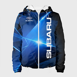 Куртка с капюшоном женская Subaru, цвет: 3D-белый