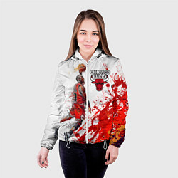 Куртка с капюшоном женская CHICAGO BULLS 9, цвет: 3D-белый — фото 2