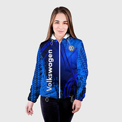 Куртка с капюшоном женская Volkswagen, цвет: 3D-белый — фото 2