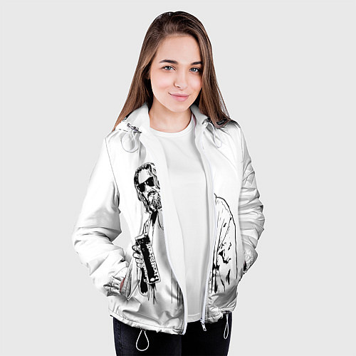 Женская куртка Большой Лебовски Big Lebowski / 3D-Белый – фото 3