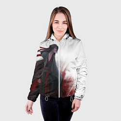 Куртка с капюшоном женская Магистр дьявольского культа, цвет: 3D-белый — фото 2