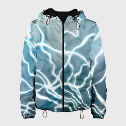 Куртка с капюшоном женская Молнии, цвет: 3D-черный