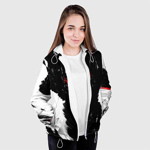 Женская куртка БЕРСЕРК чб / 3D-Белый – фото 3