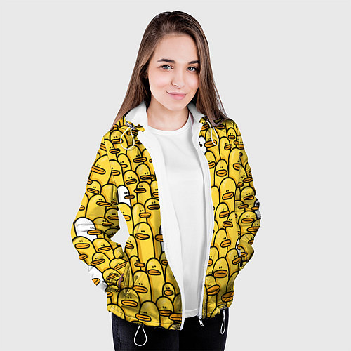 Женская куртка Утки / 3D-Белый – фото 3