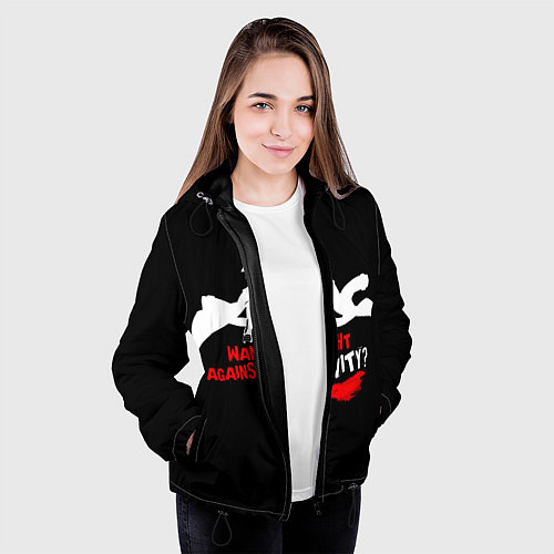 Женская куртка Чуя Накахара бродячие псы / 3D-Черный – фото 3