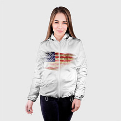 Куртка с капюшоном женская USA, цвет: 3D-белый — фото 2